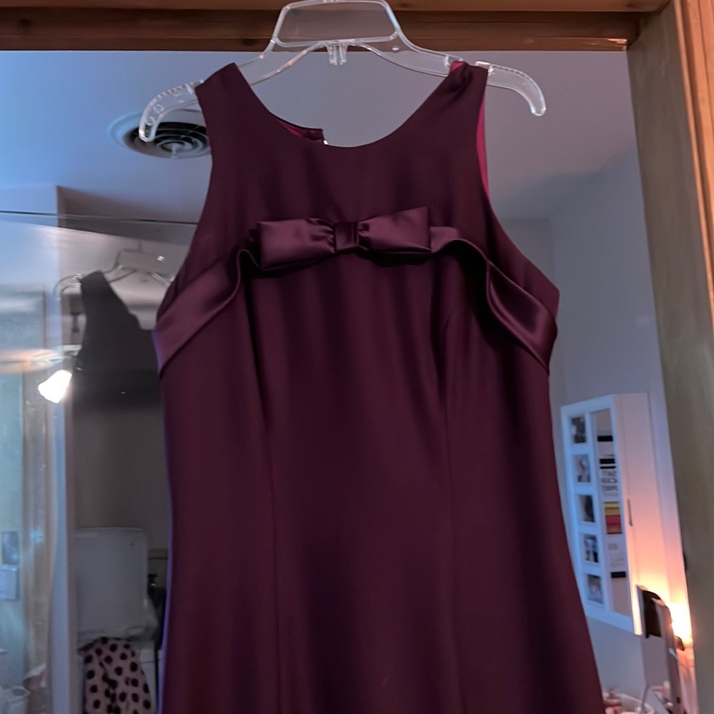 Size 8 Alyce formal maroon dress.  Worn once.